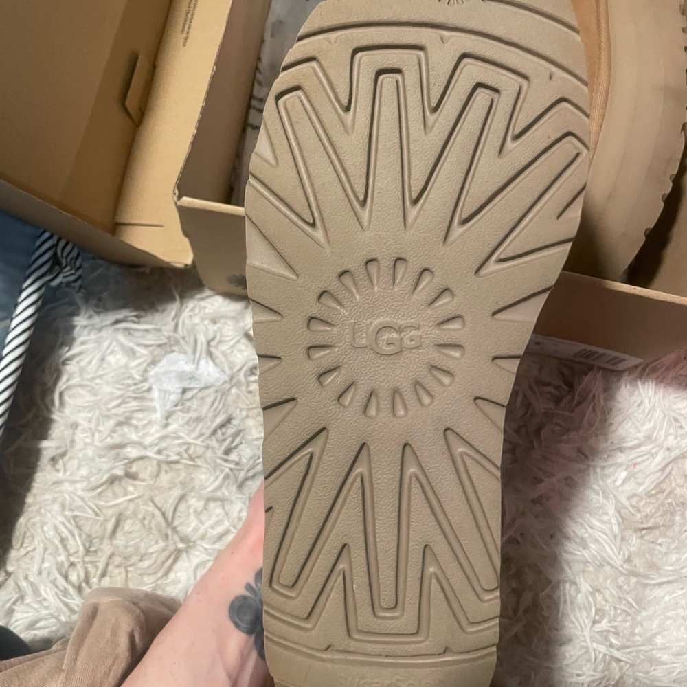 Cozy Tan Suede UGG Platform Boots - Picture 8 of 13